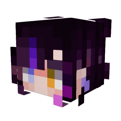 Mirajanne Minecraft avatar head, 3D render