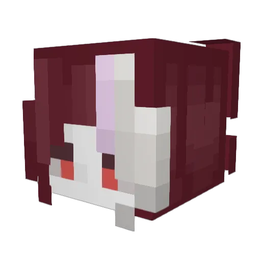 Mirakacip Minecraft avatar head, 3D render