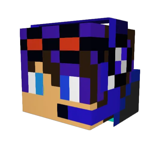 Mirakiy Minecraft avatar head, 3D render