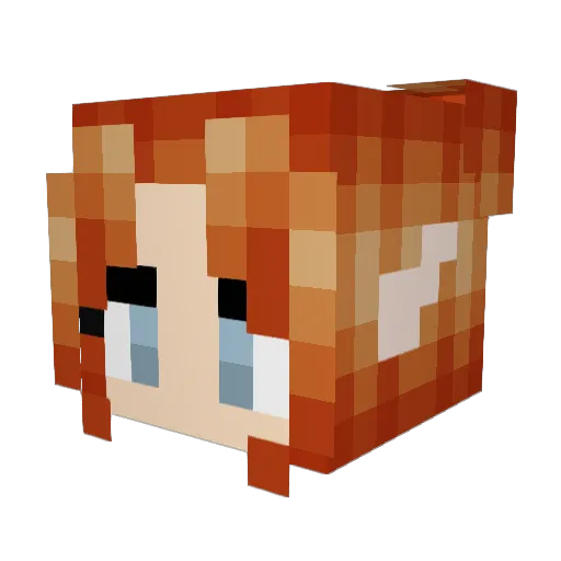 Miraline2001 Minecraft avatar head, 3D render