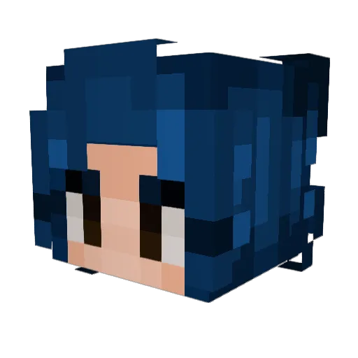 Miralix22 Minecraft avatar head, 3D render