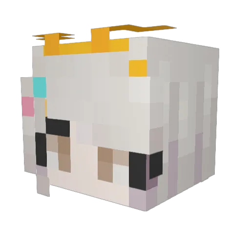 Miralpudding Minecraft avatar head, 3D render