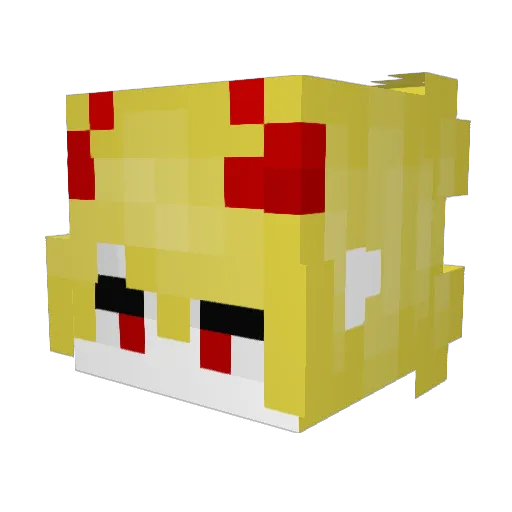 Miralyd Minecraft avatar head, 3D render