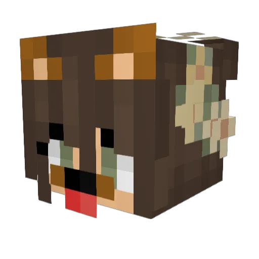 Miramis08 Minecraft avatar head, 3D render