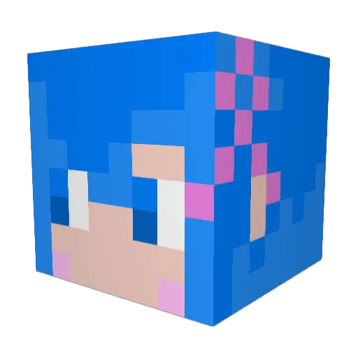 Miran0624 Minecraft avatar head, 3D render
