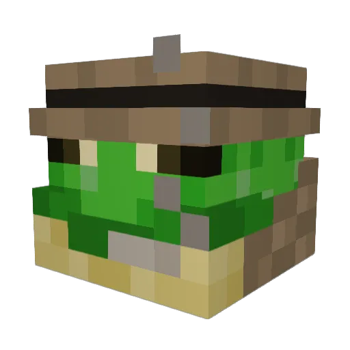 MiranhaMarxista Minecraft avatar head, 3D render