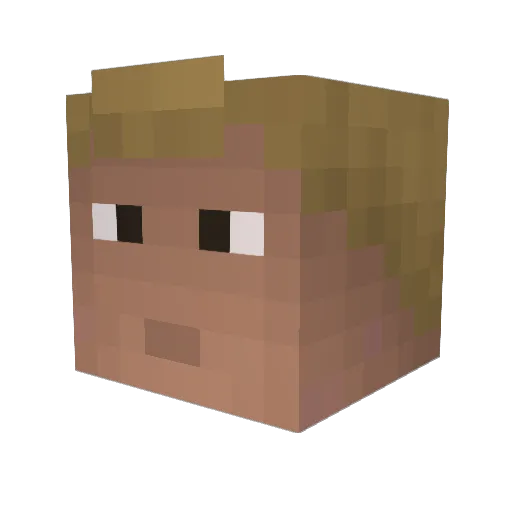 Miranova Minecraft avatar head, 3D render