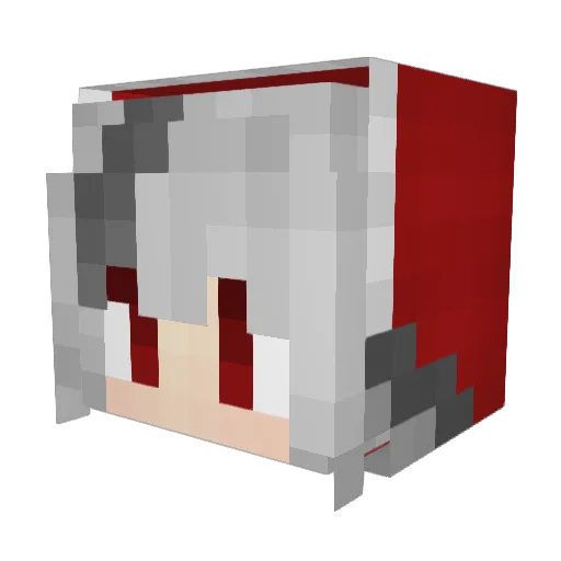 Miraphosa Minecraft avatar head, 3D render