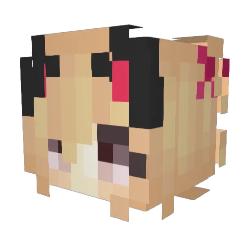 MirariLP Minecraft avatar head, 3D render