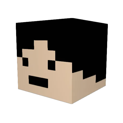 Miravana Minecraft avatar head, 3D render