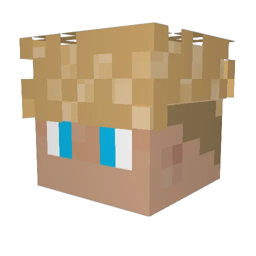 Mirax_28 Minecraft avatar head, 3D render