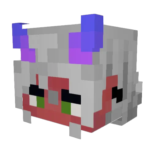 Mirayi_ Minecraft avatar head, 3D render