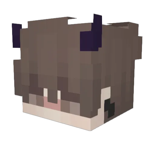 Mirazaki Minecraft avatar head, 3D render