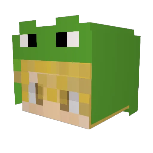 Mirblasts Minecraft avatar head, 3D render