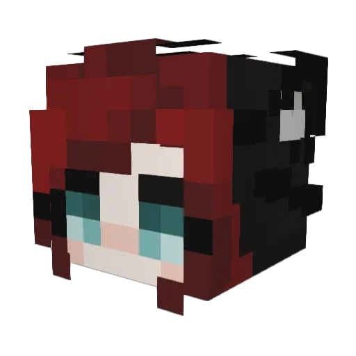 Mircatze Minecraft avatar head, 3D render