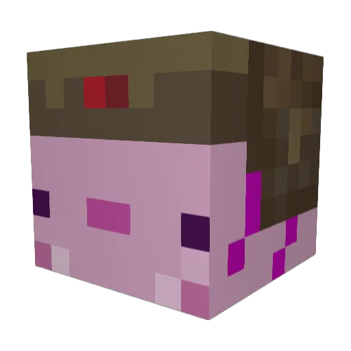 Mircc Minecraft avatar head, 3D render