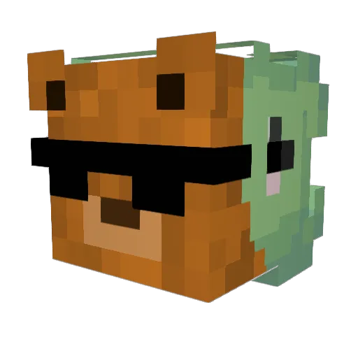MirceaRegele Minecraft avatar head, 3D render