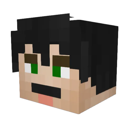 MircoGaming Minecraft avatar head, 3D render