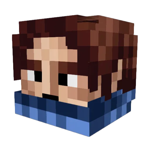 MircoSzBad Minecraft avatar head, 3D render