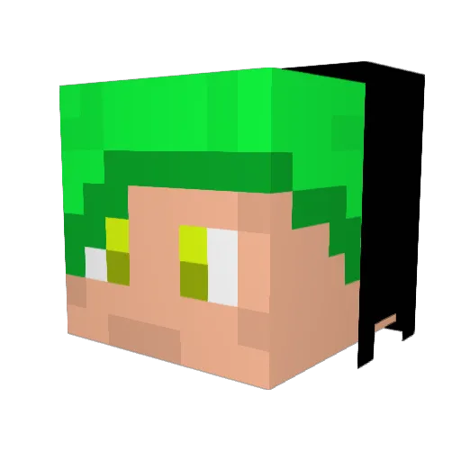 Mircsama02 Minecraft avatar head, 3D render