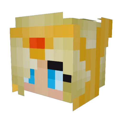 Mireaze Minecraft avatar head, 3D render