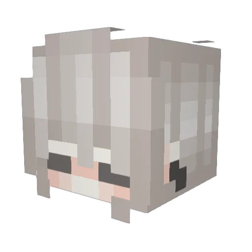 Mireeed Minecraft avatar head, 3D render