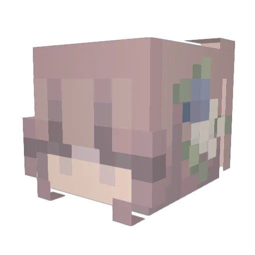 Mirekai Minecraft avatar head, 3D render