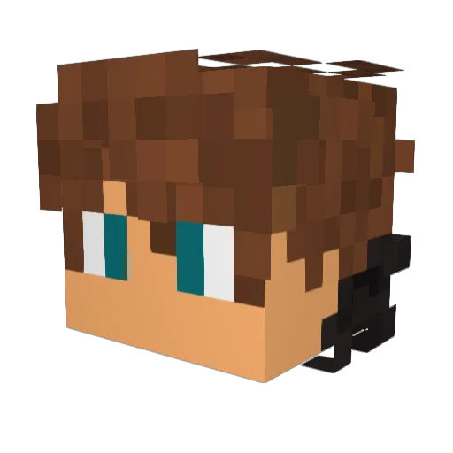 Mirelials Minecraft avatar head, 3D render