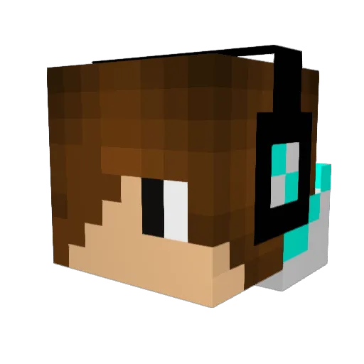 Mirelrie Minecraft avatar head, 3D render