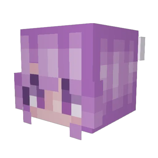 Miremiso Minecraft avatar head, 3D render
