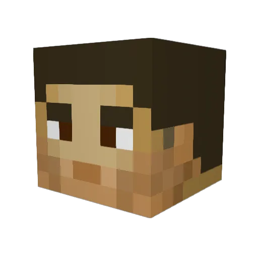 Miretti Minecraft avatar head, 3D render