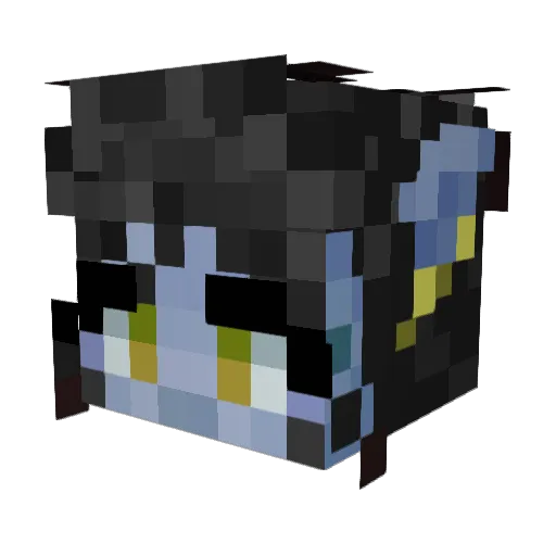 Miri47 Minecraft avatar head, 3D render