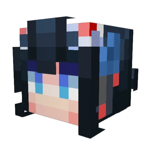 MiriArachnia Minecraft avatar head, 3D render