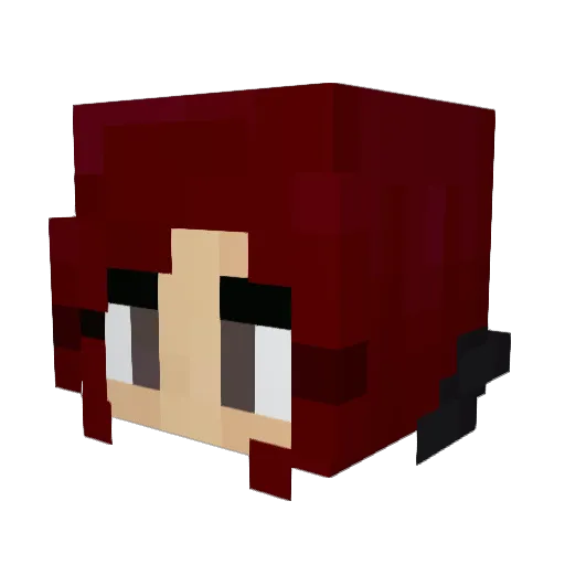 MiriLibelle Minecraft avatar head, 3D render