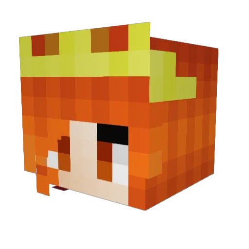Miri_02 Minecraft avatar head, 3D render