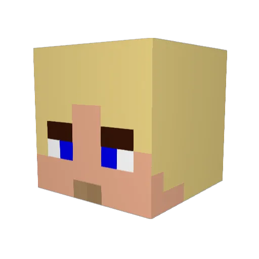 Miri_27 Minecraft avatar head, 3D render