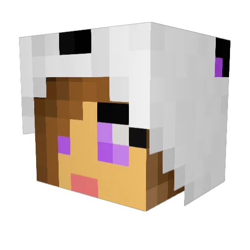 Miria Minecraft avatar head, 3D render