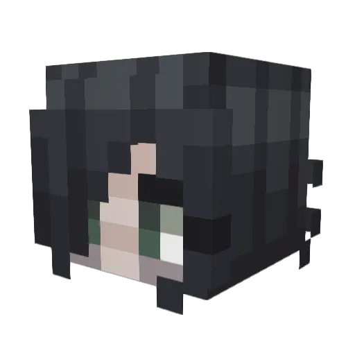 Miriaii Minecraft avatar head, 3D render