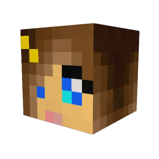 Miriam_T Minecraft avatar head, 3D render