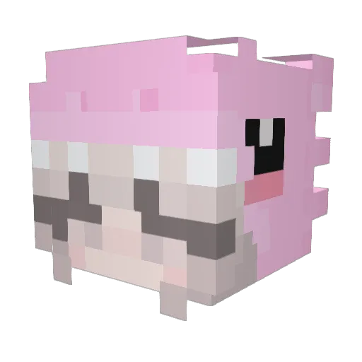 Mirindaaa Minecraft avatar head, 3D render