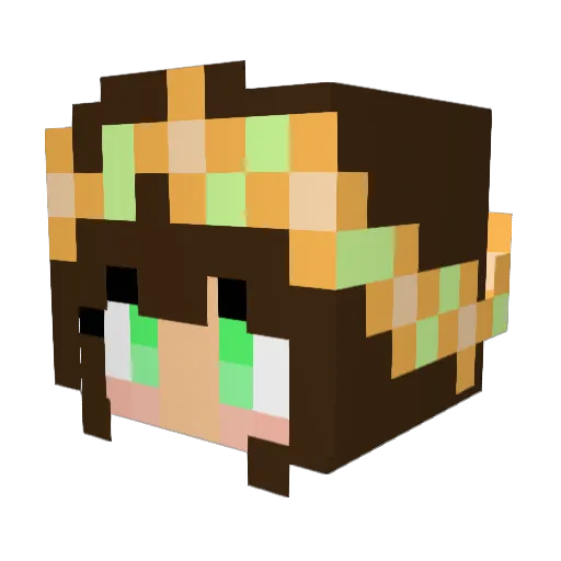 Mirinja Minecraft avatar head, 3D render
