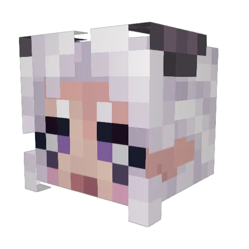 Mirision Minecraft avatar head, 3D render