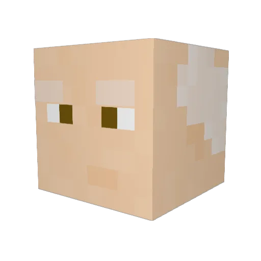 Miritek Minecraft avatar head, 3D render