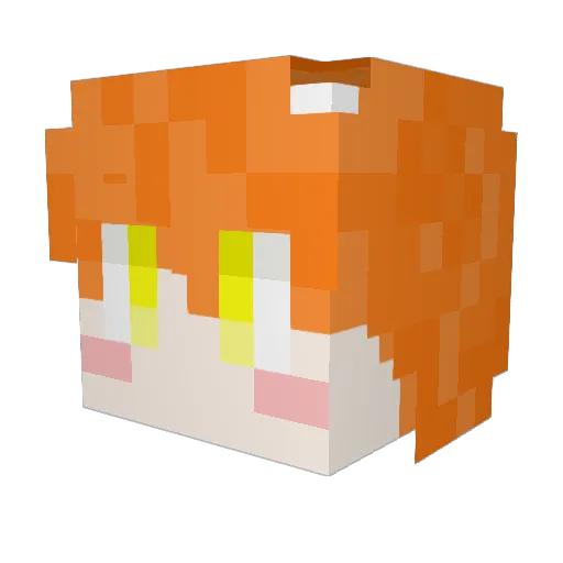 Mirkim Minecraft avatar head, 3D render