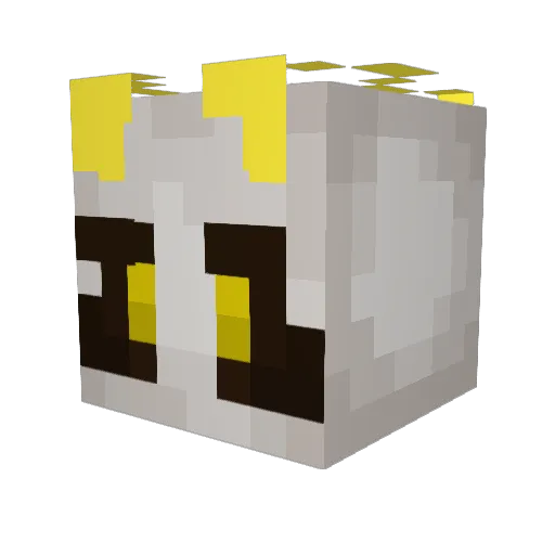 Mirkinator Minecraft avatar head, 3D render