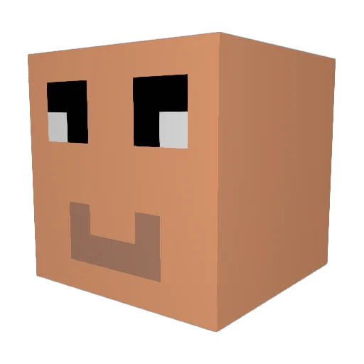 MirkoMetal Minecraft avatar head, 3D render