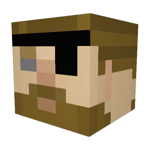 Mirko_Mirko Minecraft avatar head, 3D render
