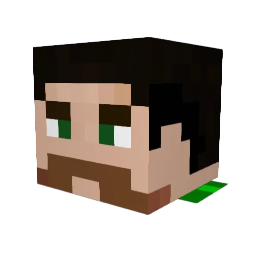 Mirkrafter03 Minecraft avatar head, 3D render