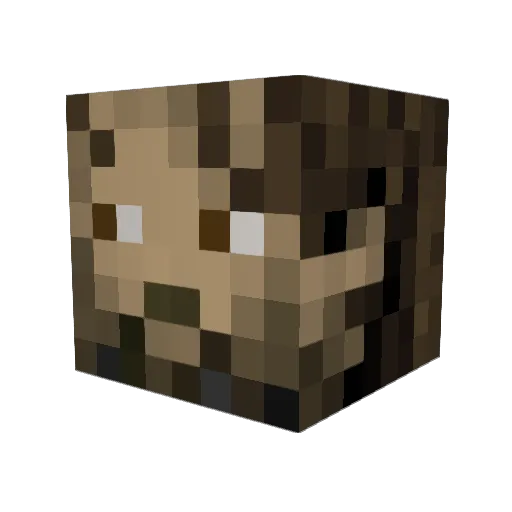 Mirmidonn Minecraft avatar head, 3D render