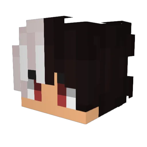 Mirml Minecraft avatar head, 3D render